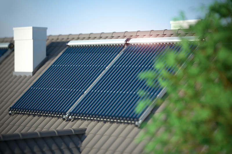 paire de panneaux solaires thermiques